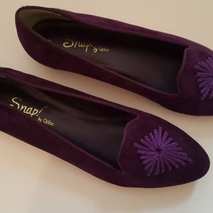 Vintage Snap! Purple Suede Dress Shoes